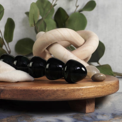 CREATIVE CONCEPTIONS - CLARITY UTOPIAN TORUS NOIR GLASS DILDO
