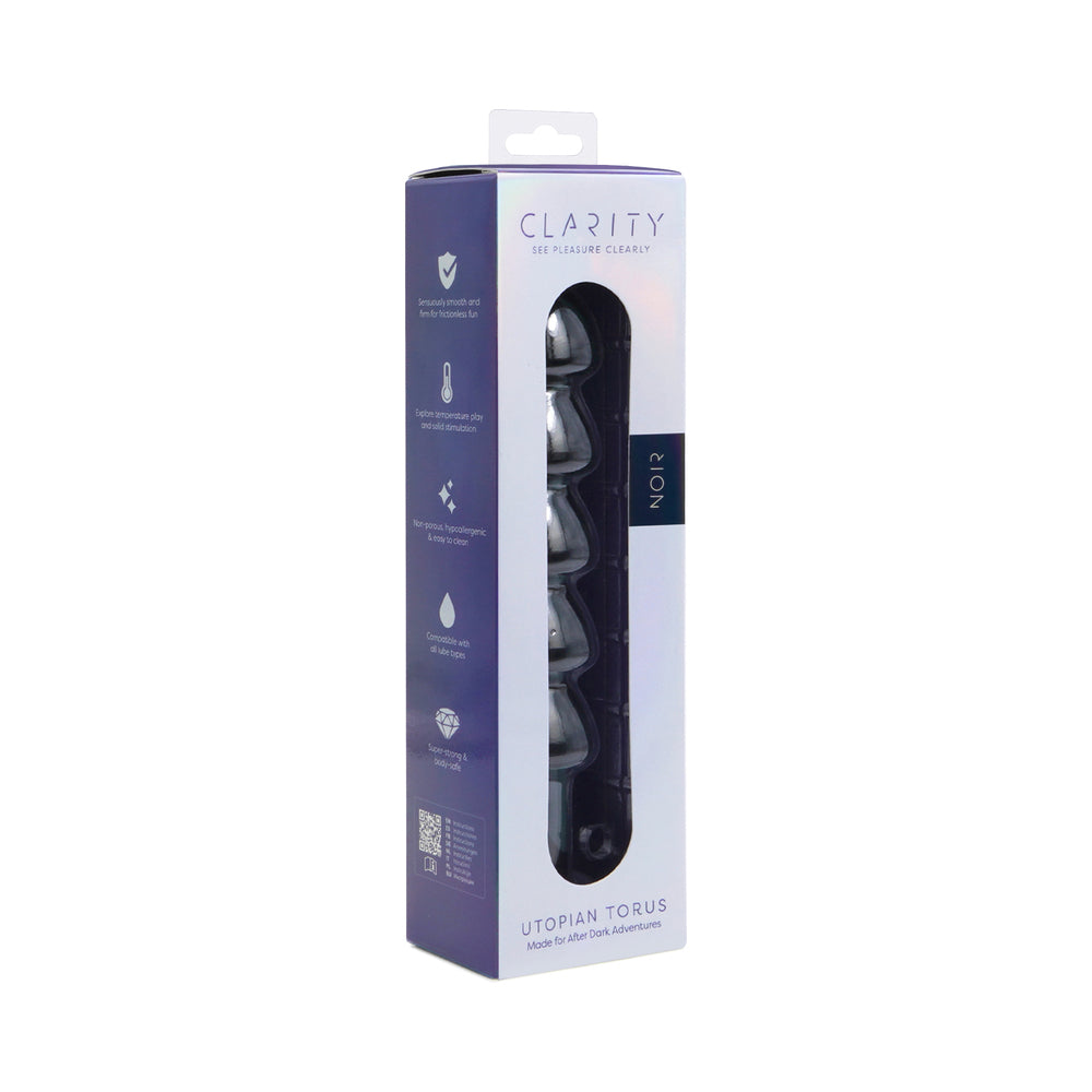 CREATIVE CONCEPTIONS - CLARITY UTOPIAN TORUS NOIR GLASS DILDO