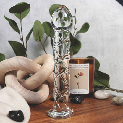 CREATIVE CONCEPTIONS - CLARITY SERAPHIC HELIX GLASS DILDO