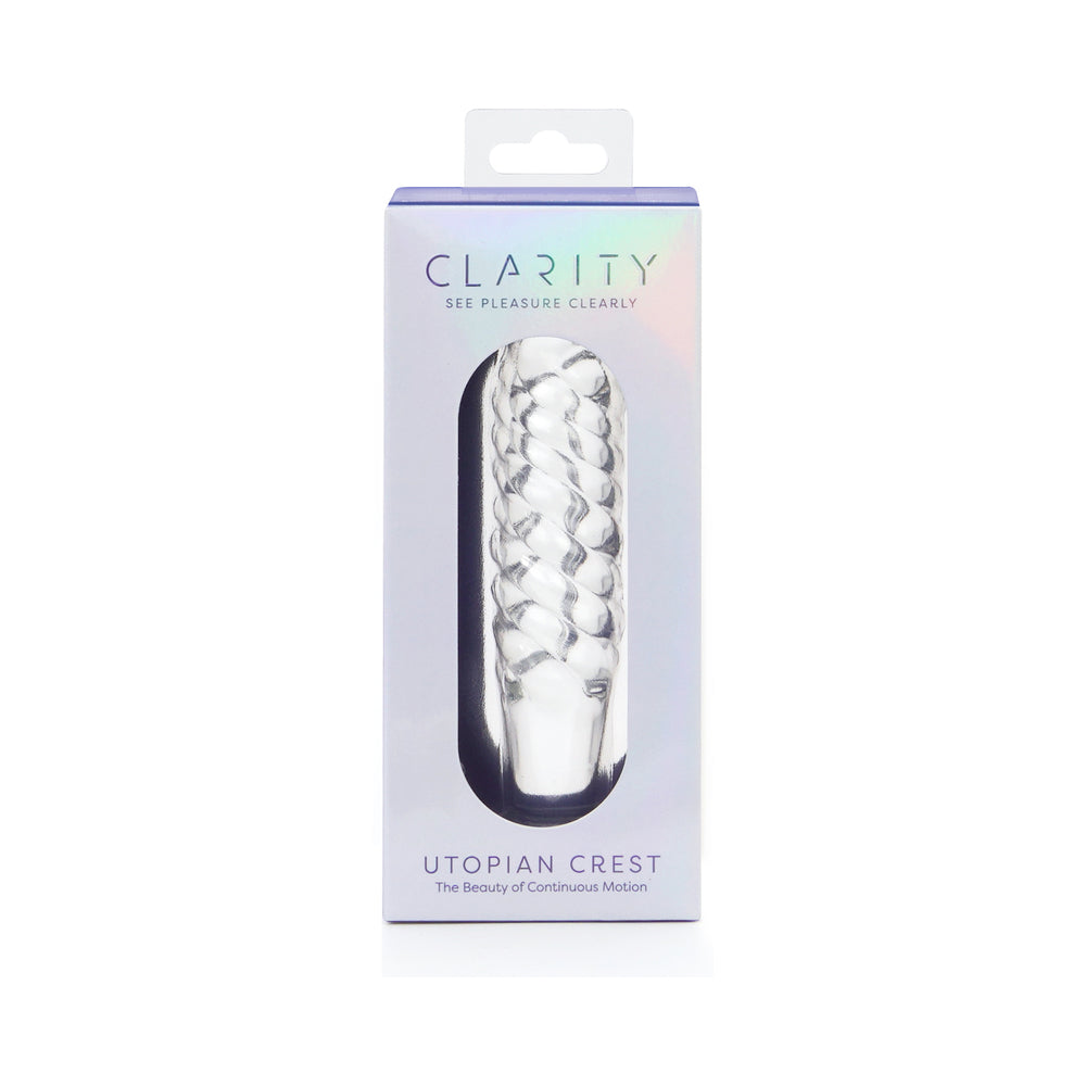 CREATIVE CONCEPTIONS - CLARITY UTOPIAN CREST GLASS DILDO