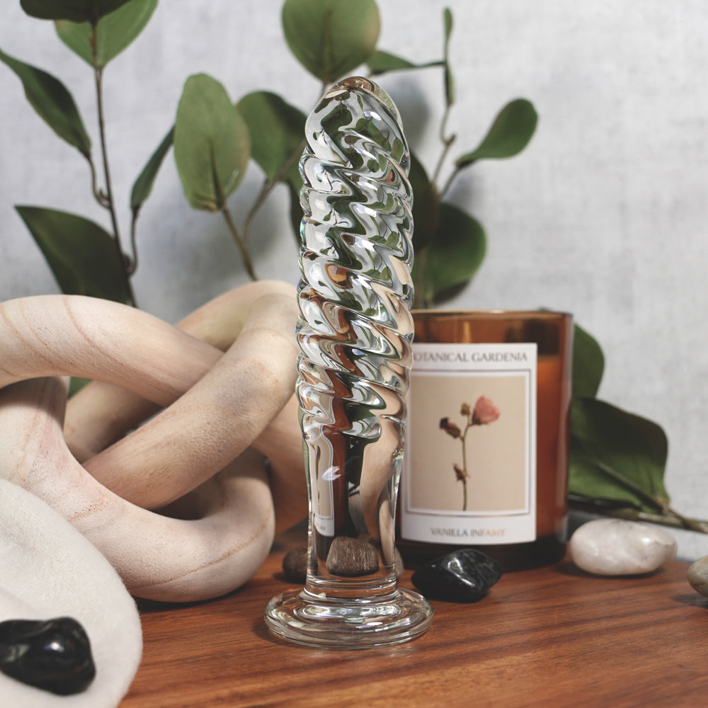 CREATIVE CONCEPTIONS - CLARITY UTOPIAN CREST GLASS DILDO