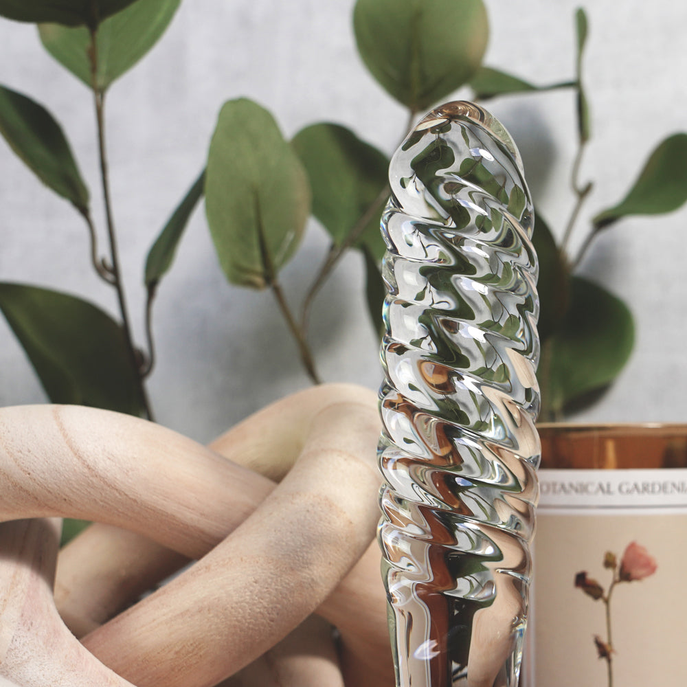 CREATIVE CONCEPTIONS - CLARITY UTOPIAN CREST GLASS DILDO