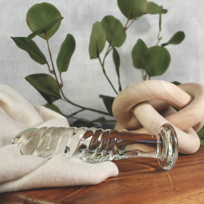 CREATIVE CONCEPTIONS - CLARITY UTOPIAN CREST GLASS DILDO