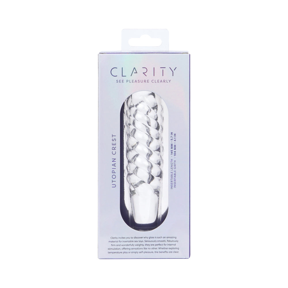 CREATIVE CONCEPTIONS - CLARITY UTOPIAN CREST GLASS DILDO