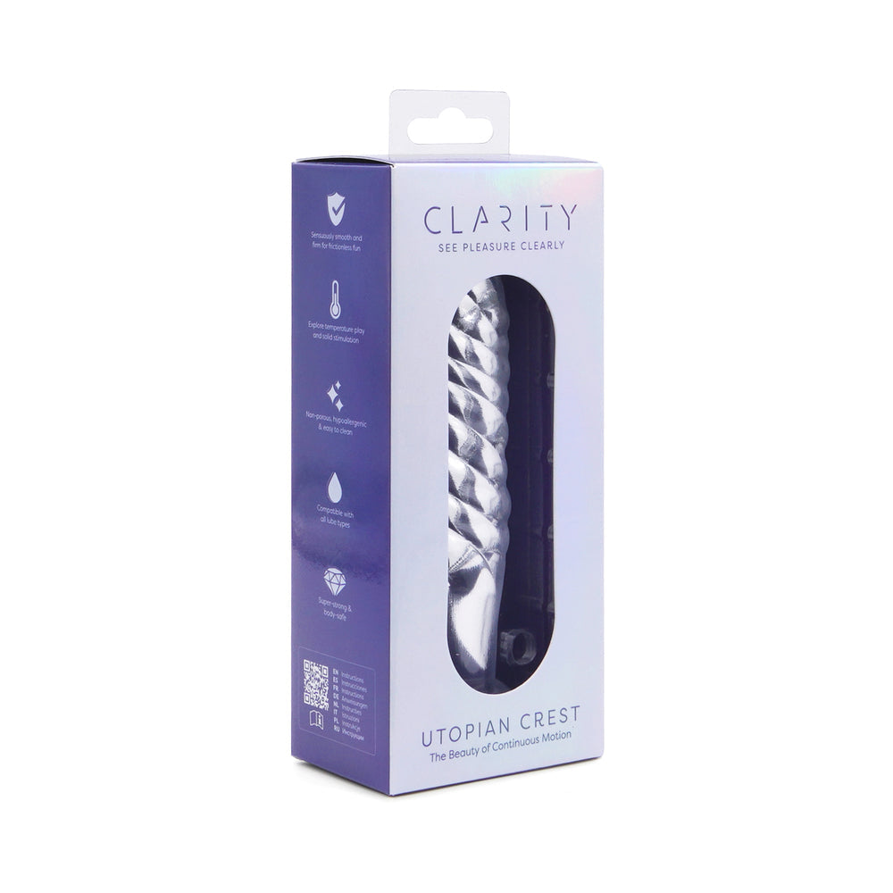 CREATIVE CONCEPTIONS - CLARITY UTOPIAN CREST GLASS DILDO