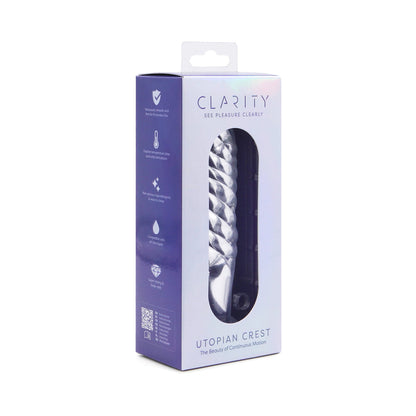 CREATIVE CONCEPTIONS - CLARITY UTOPIAN CREST GLASS DILDO