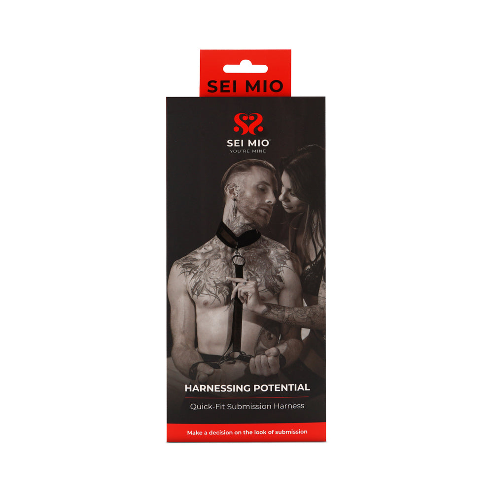 CREATIVE CONCEPTIONS - SEI MIO HARNESSING POTENTIAL BODY HARNESS WITH WRIST AND NECK CUFFS