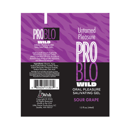 LITTLE GENIE - PROBLO WILD ORAL PLEASURE SALIVATING GEL SOUR GRAPE 1.5 OZ.