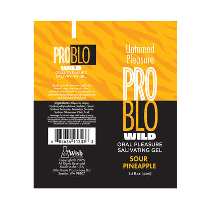 LITTLE GENIE - PROBLO WILD ORAL PLEASURE SALIVATING GEL SOUR PINEAPPLE 1.5 OZ.