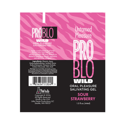 LITTLE GENIE - PROBLO WILD ORAL PLEASURE SALIVATING GEL SOUR STRAWBERRY 1.5 OZ.