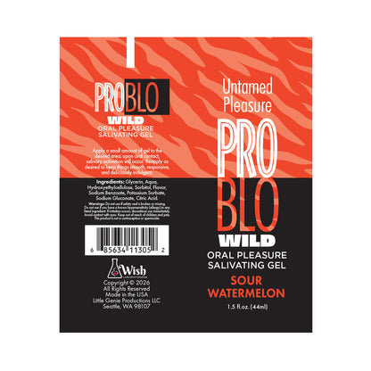 LITTLE GENIE - PROBLO WILD ORAL PLEASURE SALIVATING GEL SOUR WATERMELON 1.5 OZ.