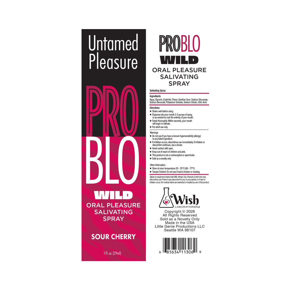 LITTLE GENIE - PROBLO WILD MOUTHWATERING SALIVATING SPRAY SOUR CHERRY 1 OZ.