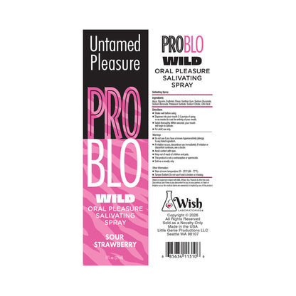 LITTLE GENIE - PROBLO WILD MOUTHWATERING SALIVATING SPRAY SOUR STRAWBERRY 1 OZ.