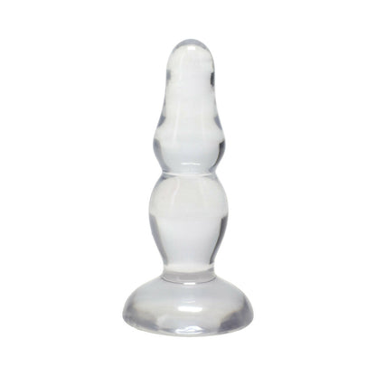 DOC JOHNSON - CRYSTAL JELLIES NOVICE POP PLUG 4 IN. CLEAR