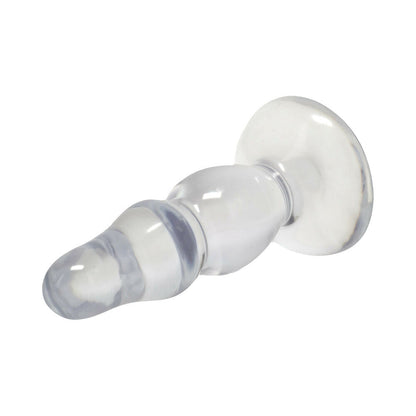 DOC JOHNSON - CRYSTAL JELLIES NOVICE POP PLUG 4 IN. CLEAR