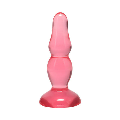 DOC JOHNSON - CRYSTAL JELLIES NOVICE POP PLUG 4 IN. PINK
