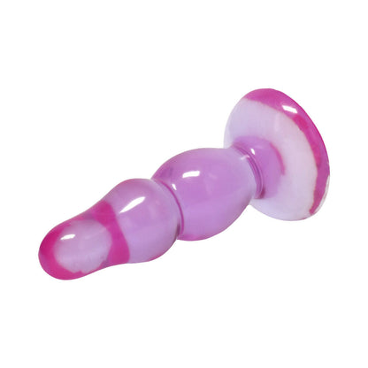 DOC JOHNSON - CRYSTAL JELLIES NOVICE POP PLUG 4 IN. PURPLE