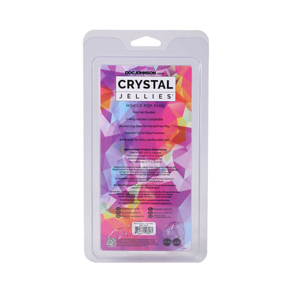 DOC JOHNSON - CRYSTAL JELLIES NOVICE POP PLUG 4 IN. PURPLE