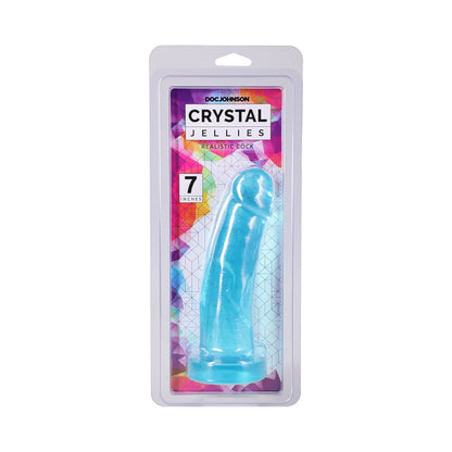 DOC JOHNSON - CRYSTAL JELLIES REALISTIC COCK 7 IN. TEAL