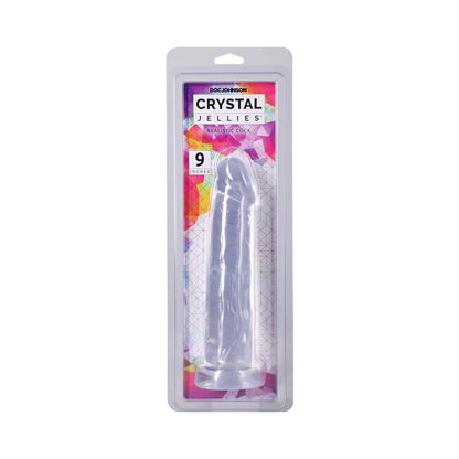 DOC JOHNSON - CRYSTAL JELLIES REALISTIC COCK 9 IN. CLEAR