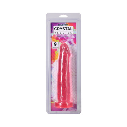 DOC JOHNSON - CRYSTAL JELLIES REALISTIC COCK 9 IN. PINK