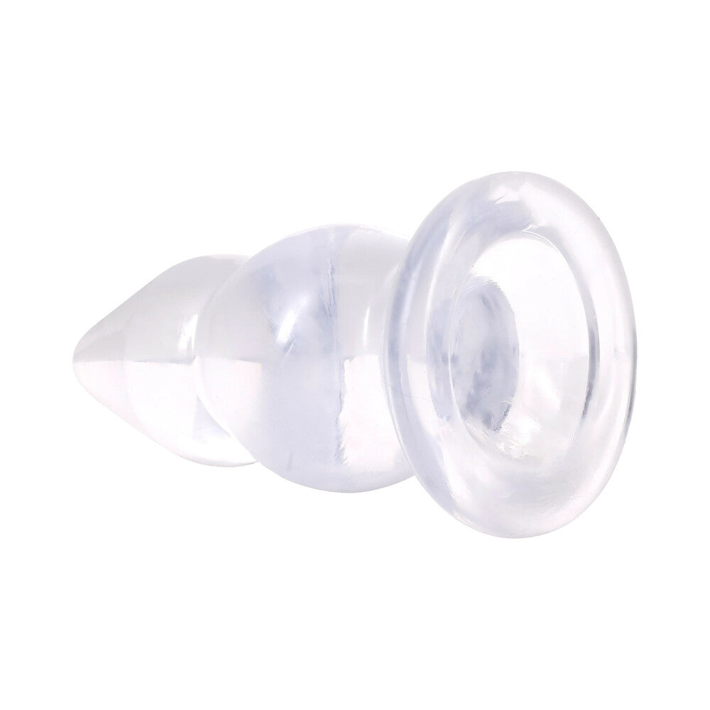 DOC JOHNSON - CRYSTAL JELLIES DOUBLE POP PLUG 6 IN. CLEAR