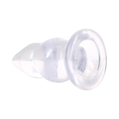 DOC JOHNSON - CRYSTAL JELLIES DOUBLE POP PLUG 6 IN. CLEAR