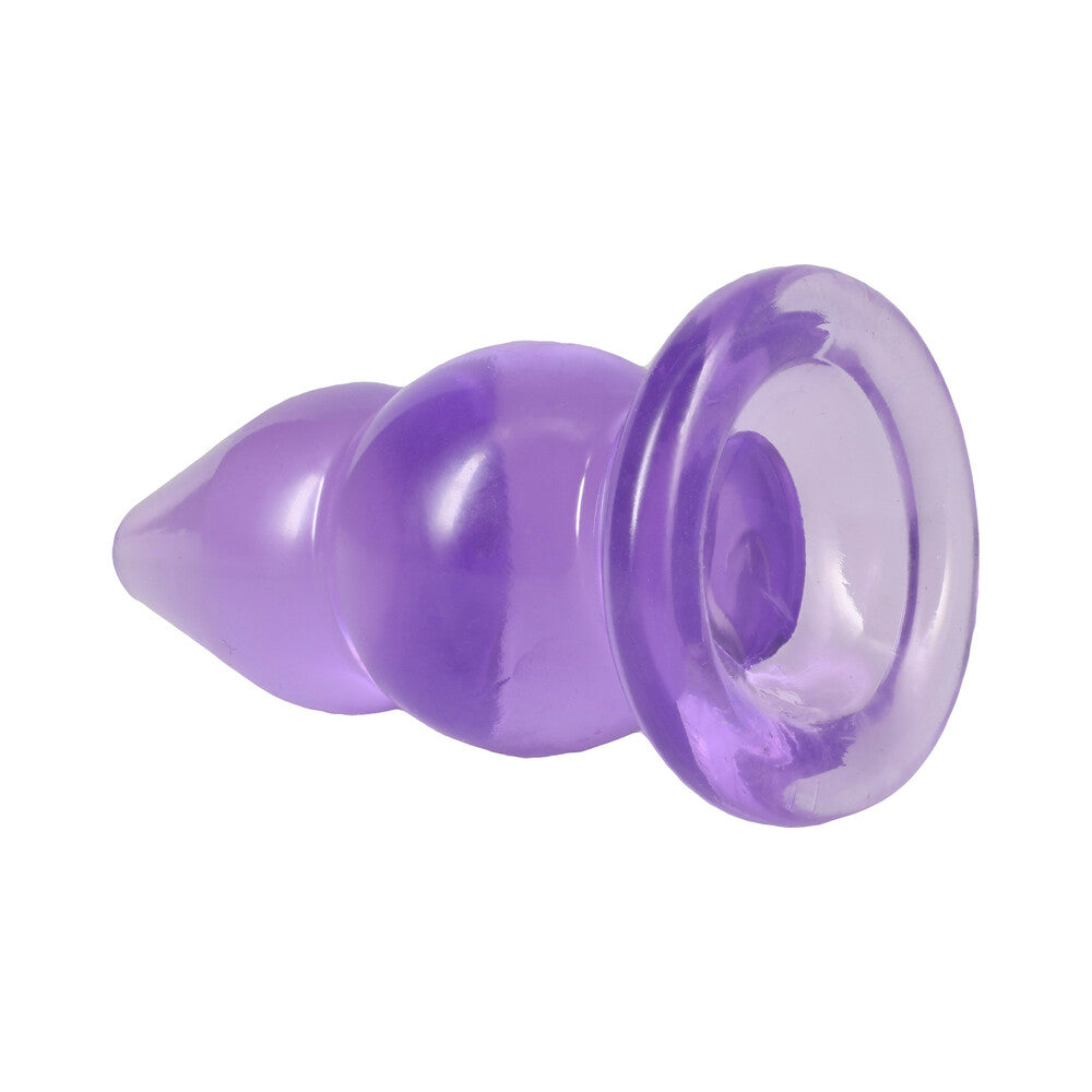 DOC JOHNSON - CRYSTAL JELLIES DOUBLE POP PLUG 6 IN. PURPLE