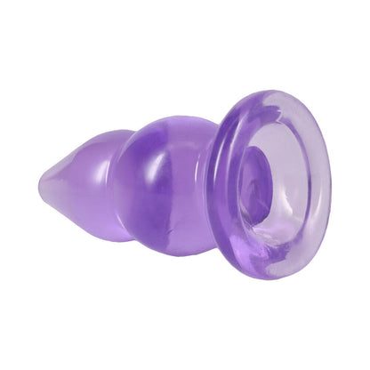 DOC JOHNSON - CRYSTAL JELLIES DOUBLE POP PLUG 6 IN. PURPLE