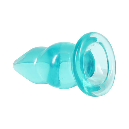 DOC JOHNSON - CRYSTAL JELLIES DOUBLE POP PLUG 6 IN. TEAL