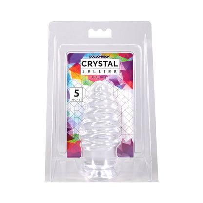 DOC JOHNSON - CRYSTAL JELLIES ANAL TWIST 5 IN. CLEAR