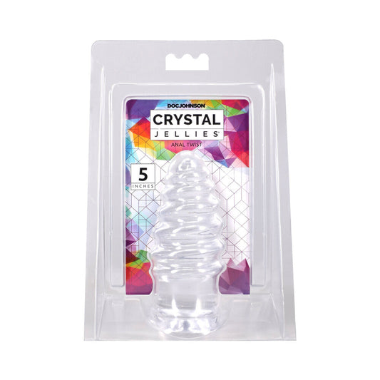 DOC JOHNSON - CRYSTAL JELLIES ANAL TWIST 5 IN. CLEAR
