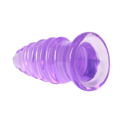 DOC JOHNSON - CRYSTAL JELLIES ANAL TWIST 5 IN. PURPLE