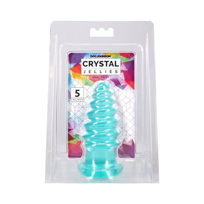 DOC JOHNSON - CRYSTAL JELLIES ANAL TWIST 5 IN. TEAL