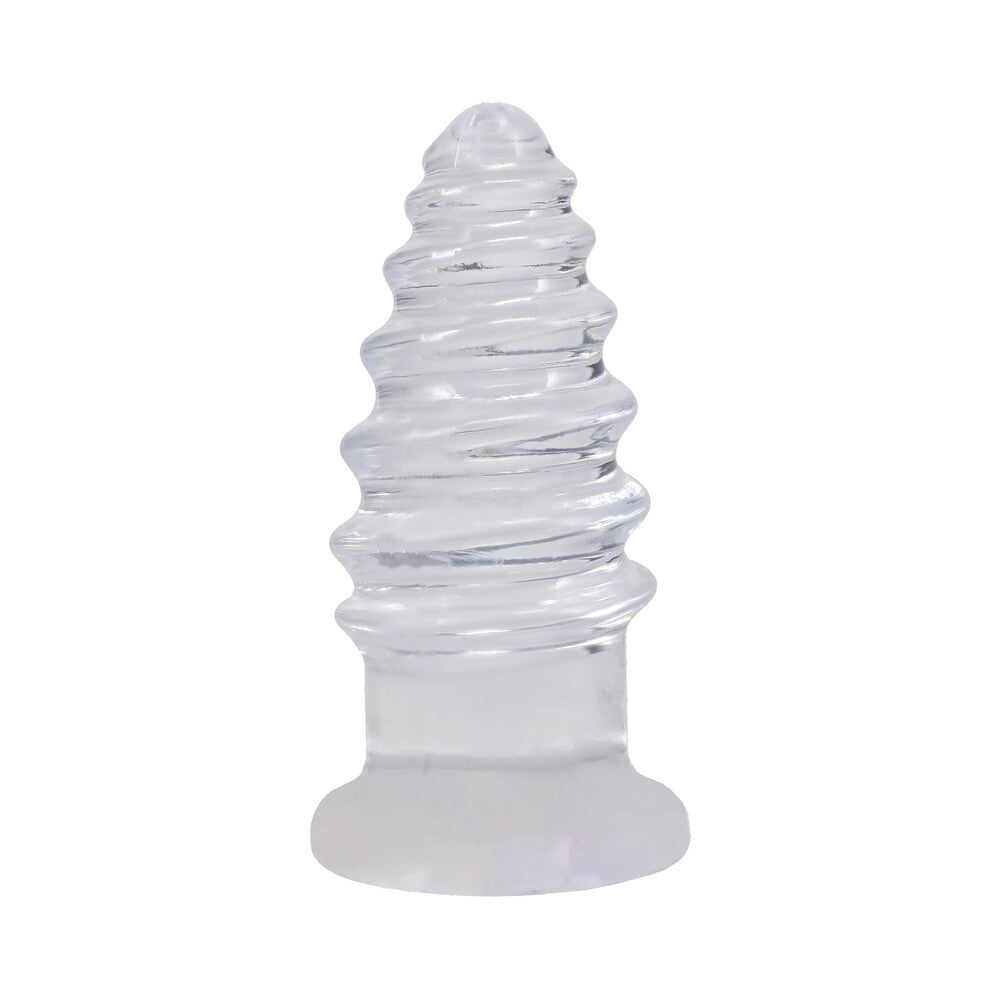DOC JOHNSON - CRYSTAL JELLIES ANAL TWIST 6 IN. CLEAR