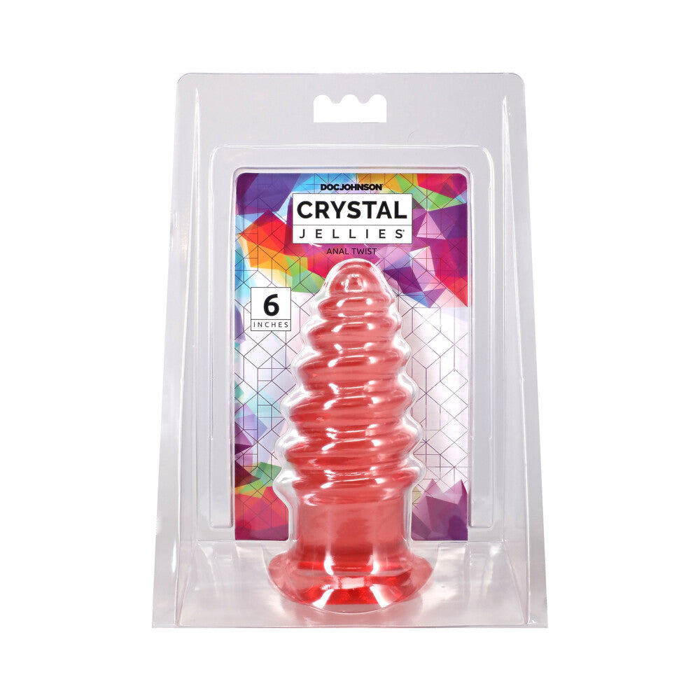 DOC JOHNSON - CRYSTAL JELLIES ANAL TWIST 6 IN. PINK