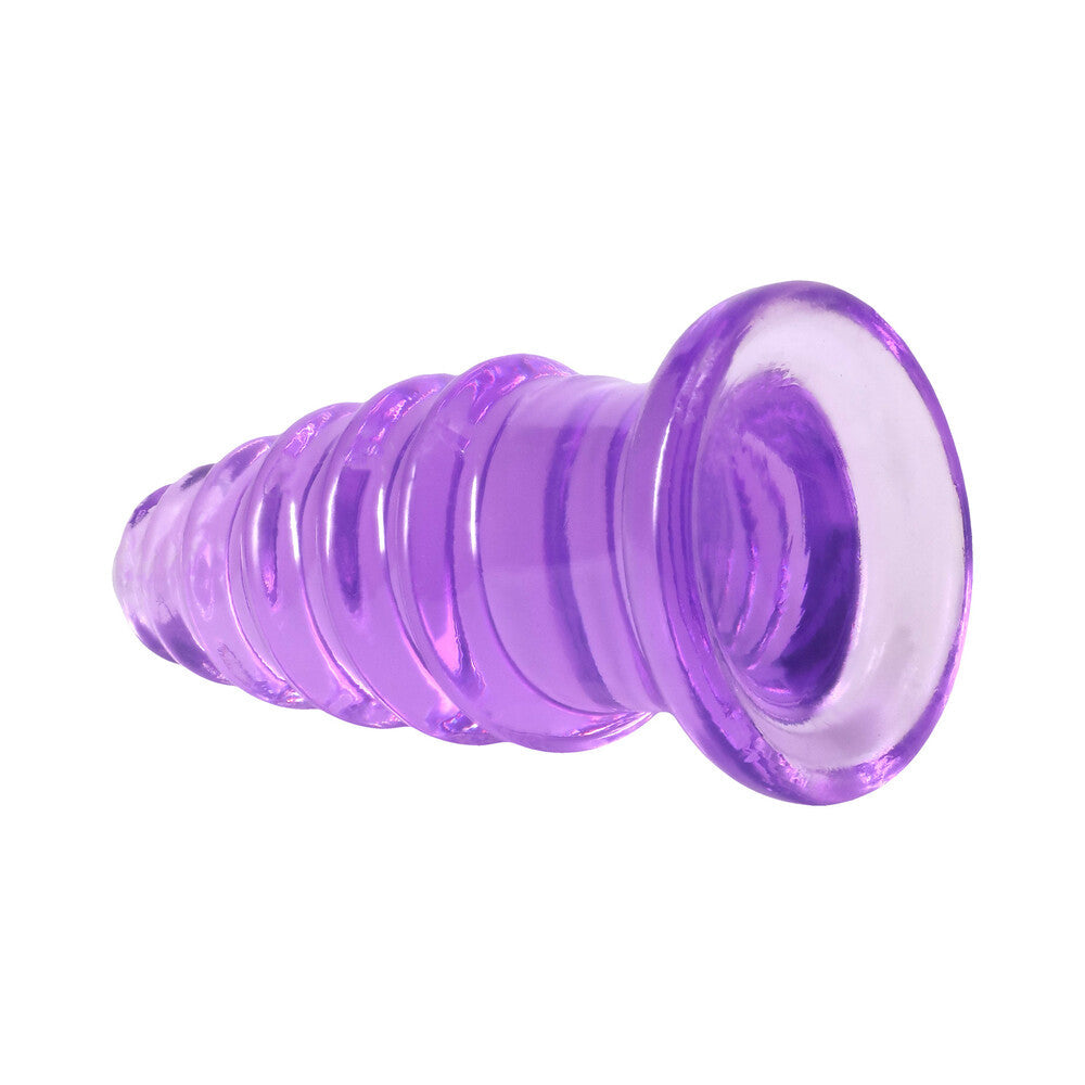 DOC JOHNSON - CRYSTAL JELLIES ANAL TWIST 6 IN. PURPLE