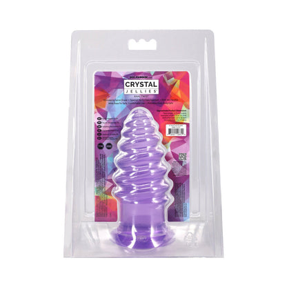 DOC JOHNSON - CRYSTAL JELLIES ANAL TWIST 6 IN. PURPLE