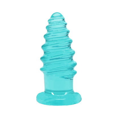 DOC JOHNSON - CRYSTAL JELLIES ANAL TWIST 6 IN. TEAL