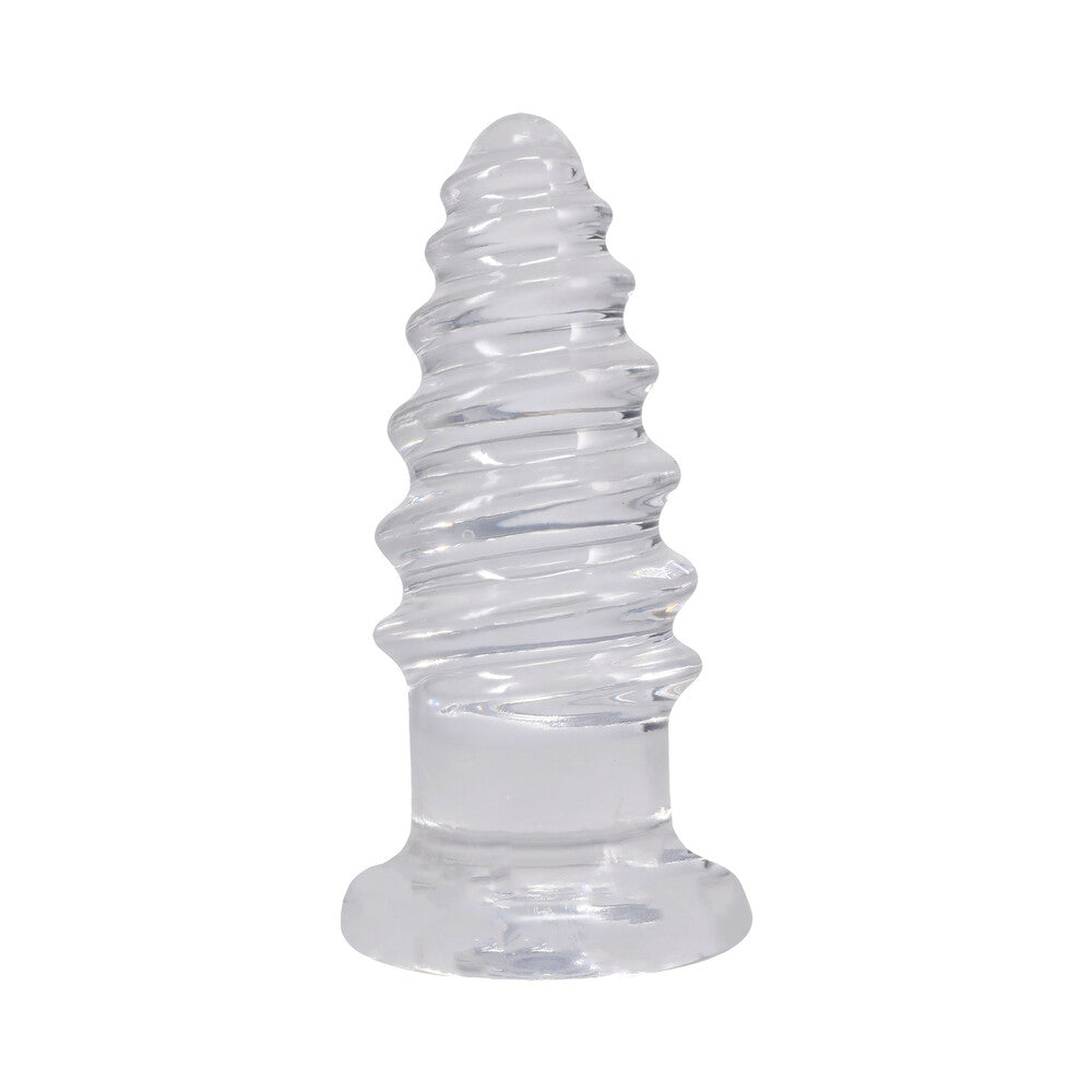 DOC JOHNSON - CRYSTAL JELLIES ANAL TWIST 7 IN. CLEAR