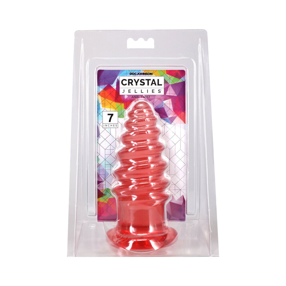 DOC JOHNSON - CRYSTAL JELLIES ANAL TWIST 7 IN. PINK