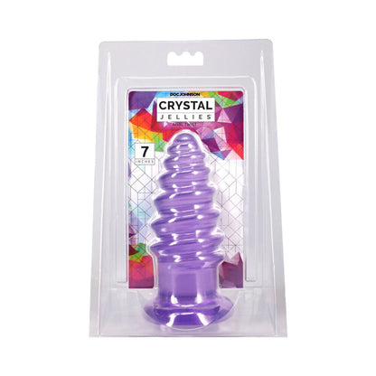 DOC JOHNSON - CRYSTAL JELLIES ANAL TWIST 7 IN. PURPLE