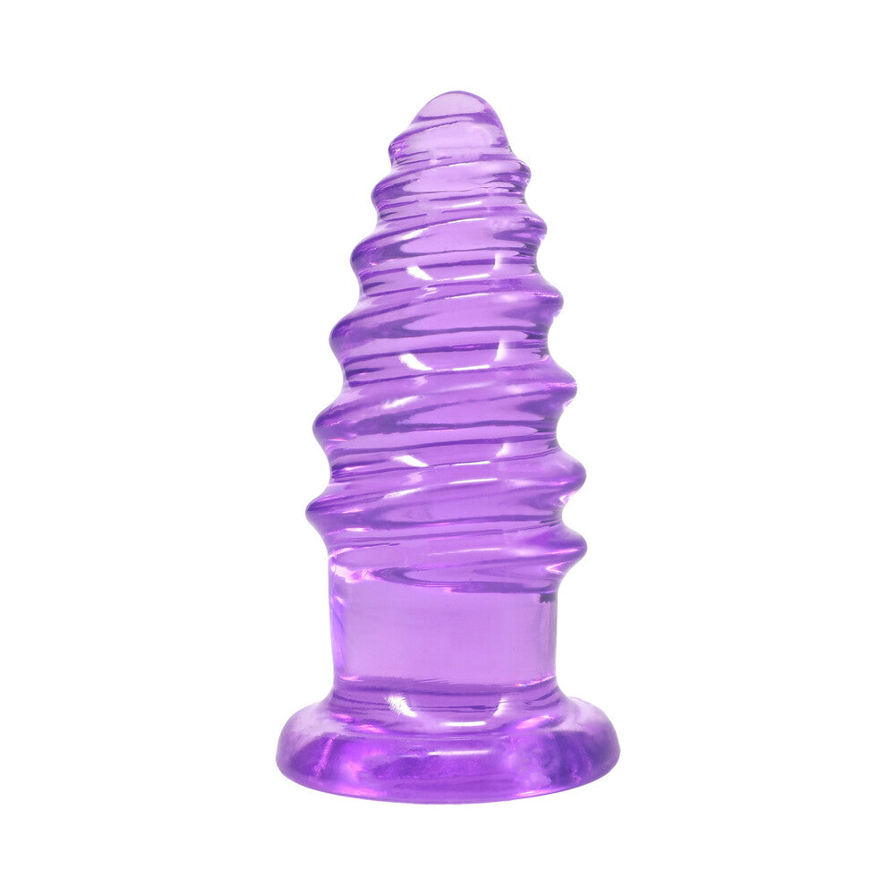 DOC JOHNSON - CRYSTAL JELLIES ANAL TWIST 7 IN. PURPLE