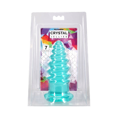DOC JOHNSON - CRYSTAL JELLIES ANAL TWIST 7 IN. TEAL