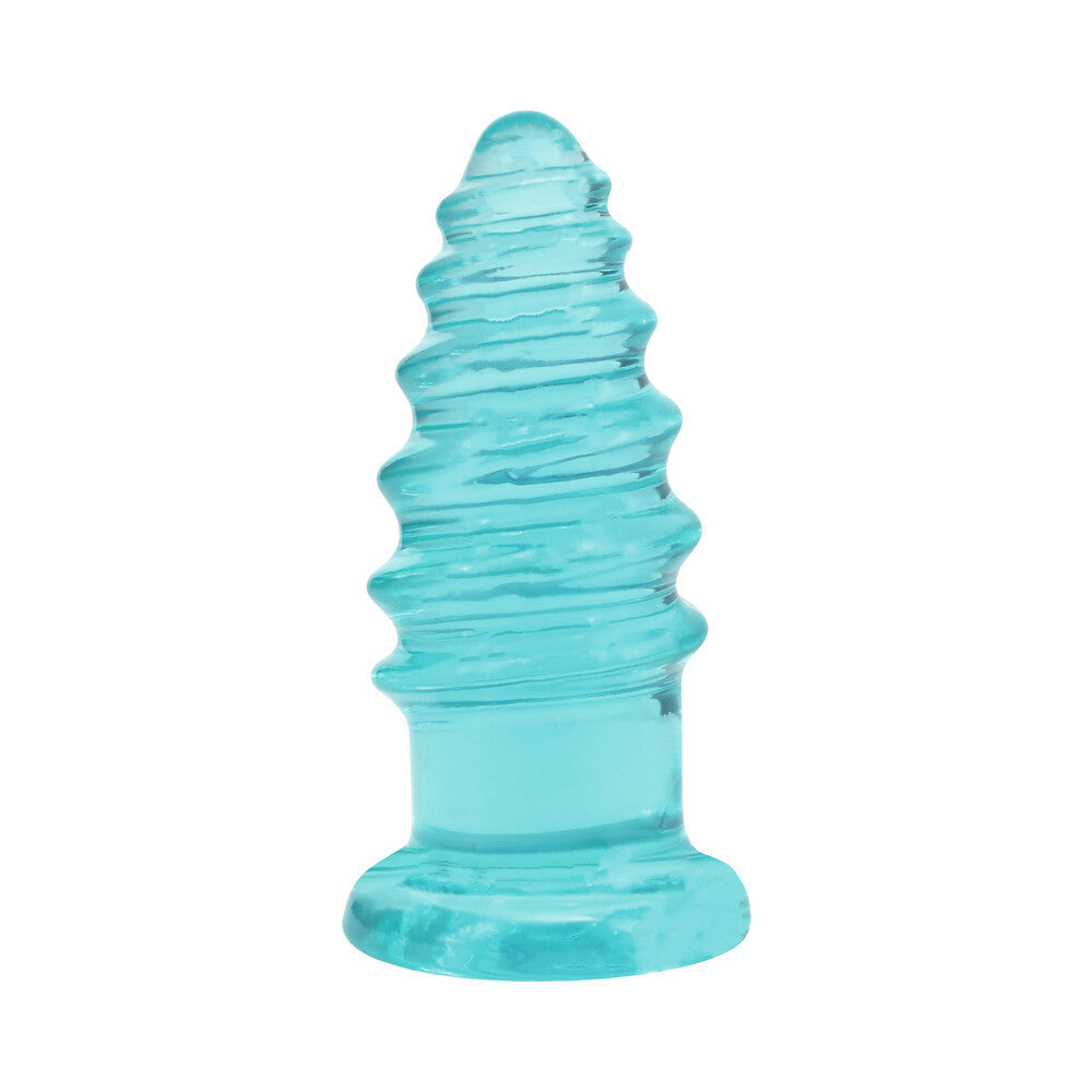 DOC JOHNSON - CRYSTAL JELLIES ANAL TWIST 7 IN. TEAL