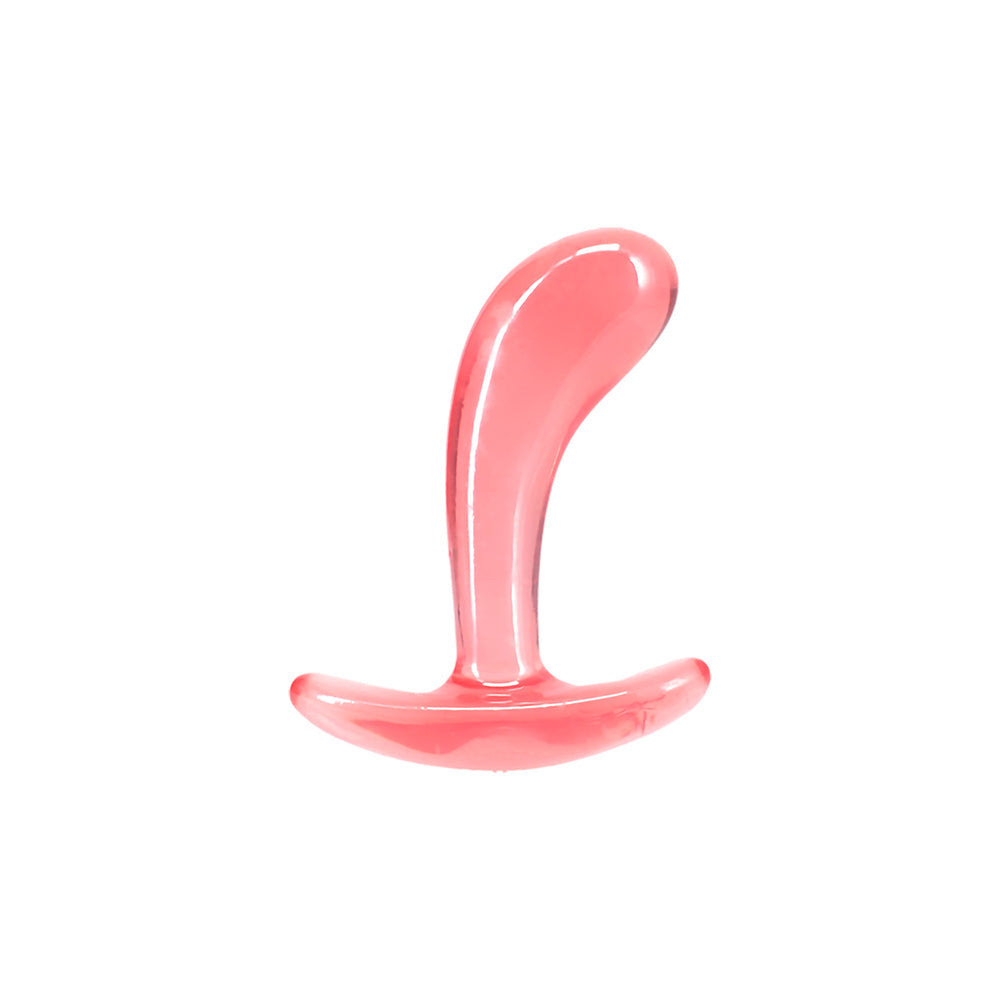 DOC JOHNSON - CRYSTAL JELLIES CURVED ANAL TRAINER SET PINK