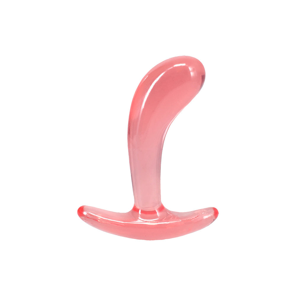 DOC JOHNSON - CRYSTAL JELLIES CURVED ANAL TRAINER SET PINK