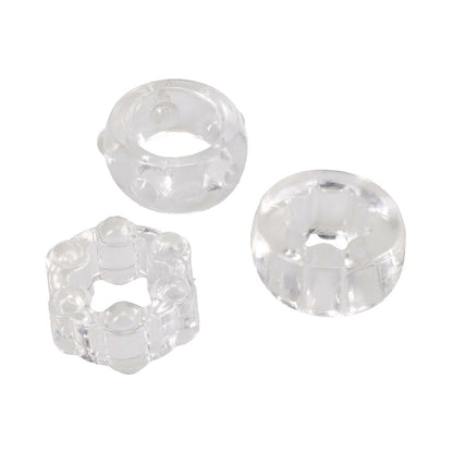 DOC JOHNSON - CRYSTAL JELLIES PERFORMANCE RING SET CLEAR