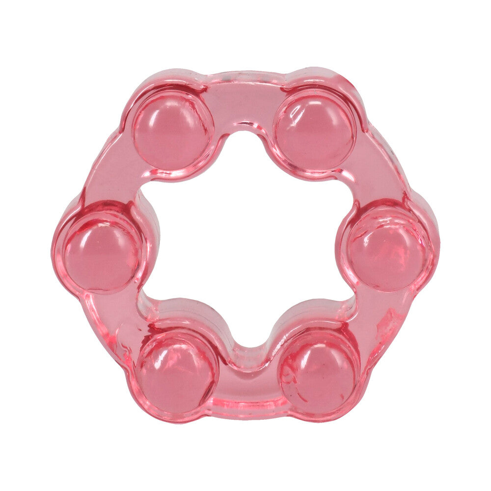 DOC JOHNSON - CRYSTAL JELLIES PERFORMANCE RING SET PINK