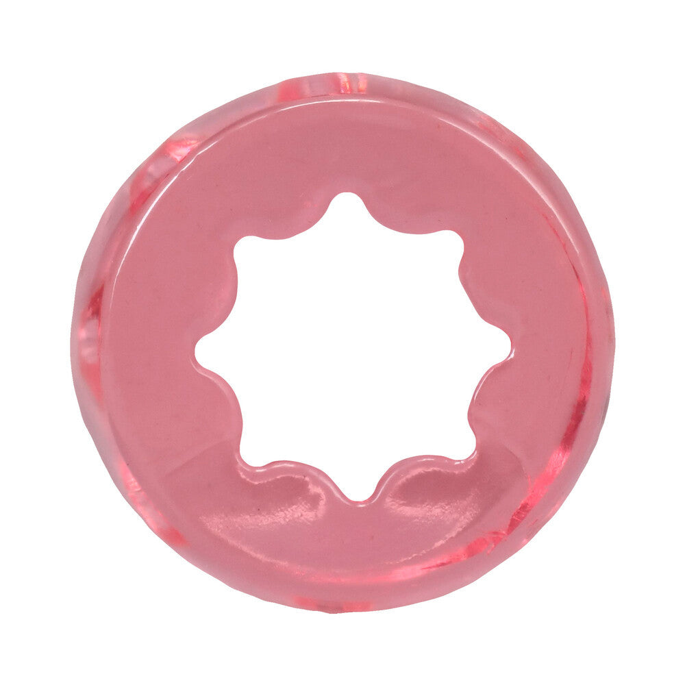 DOC JOHNSON - CRYSTAL JELLIES PERFORMANCE RING SET PINK